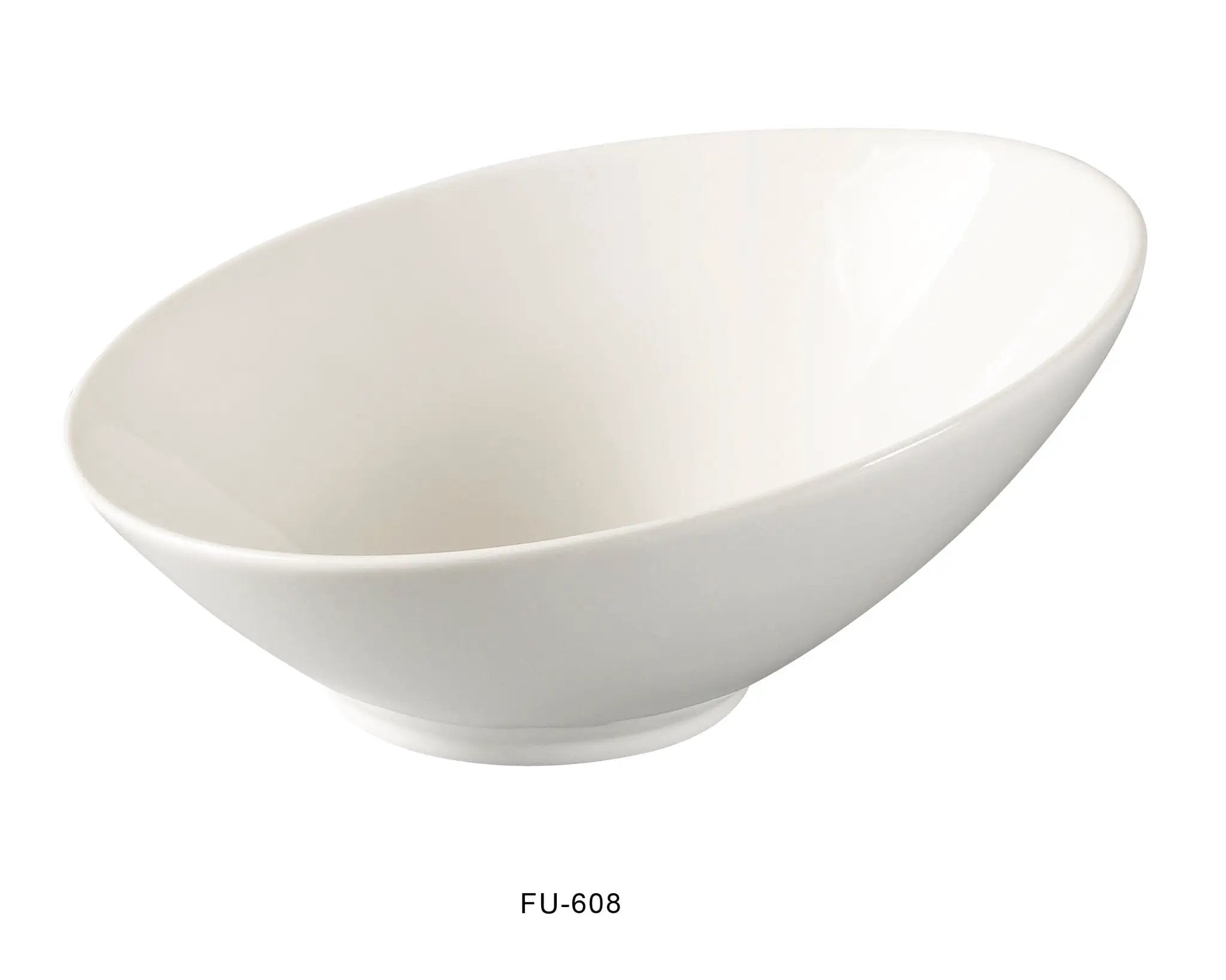 Yanco FU - 608 Fuji 8"‚ Sheer Bowl, 16 oz Capacity, China, Bone White, Pack of 24