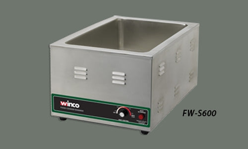 Winco FW-S600 Food Cooker/Warmer Electric 22-1/2W X 14-5/8D X 10-5/8H  (overall Dimensions)