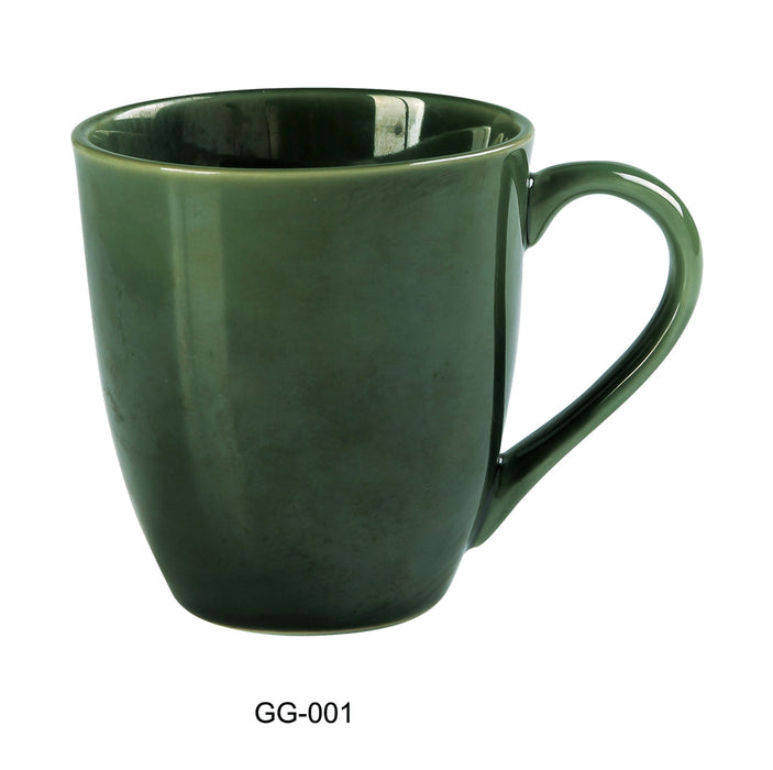 Yanco GG-001 3 5/8″ x 4″ MUG 12 OZ Ceramic Green Gem Coffee Cup, Pack of 36, Chinaware