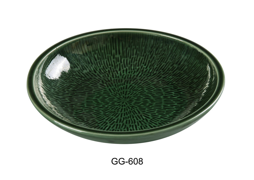 Yanco GG-608 8 1/8″ X 1 5/8″ SALAD/SOUP BOWL 18 OZ Ceramic Green Gem Soup Bowl, Pack of 24, Chinaware