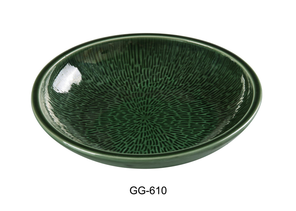 Yanco GG-610 10″ X 1 3/4 SALAD/PASTA BOWL 30 OZ Ceramic Green Gem Soup Bowl, Pack of 12, Chinaware