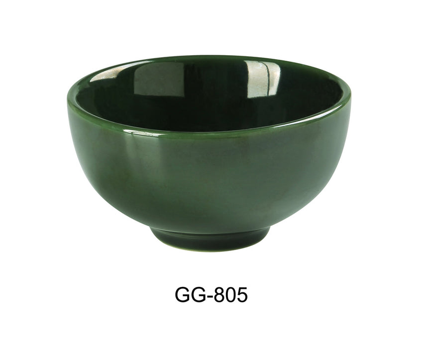 Yanco GG-805 4 1/2″X2 3/8″ SOUP BOWL 9 OZ Ceramic Green Gem Soup Bowl, Pack of 36, Chinaware