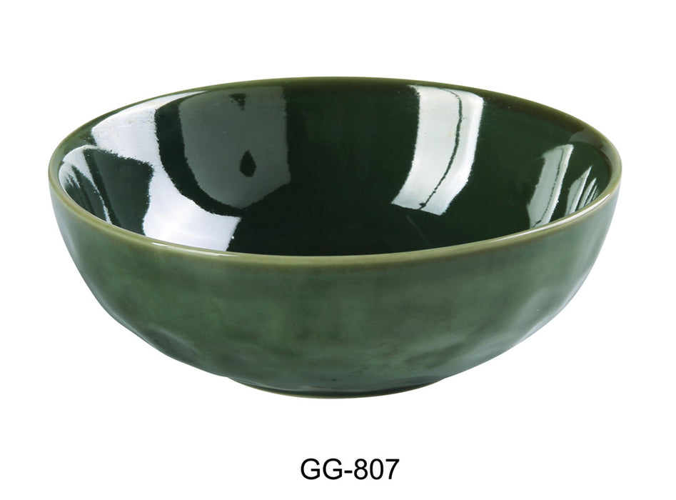 Yanco GG-807 7″ X 2 1/4″ SALAD BOWL 28 OZ Ceramic Green Gem Salad Bowl, Pack of 24, Chinaware