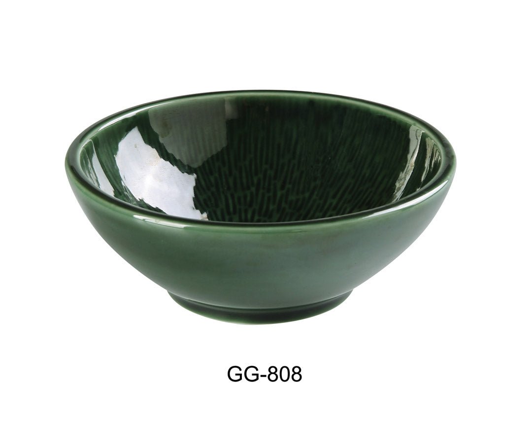 Yanco GG - 808 8 1/8"‚ X 2 5/8"‚ NOODLE BOWL 32 OZ Ceramic Green Gem Noodle Bowl, Pack of 12, Chinaware