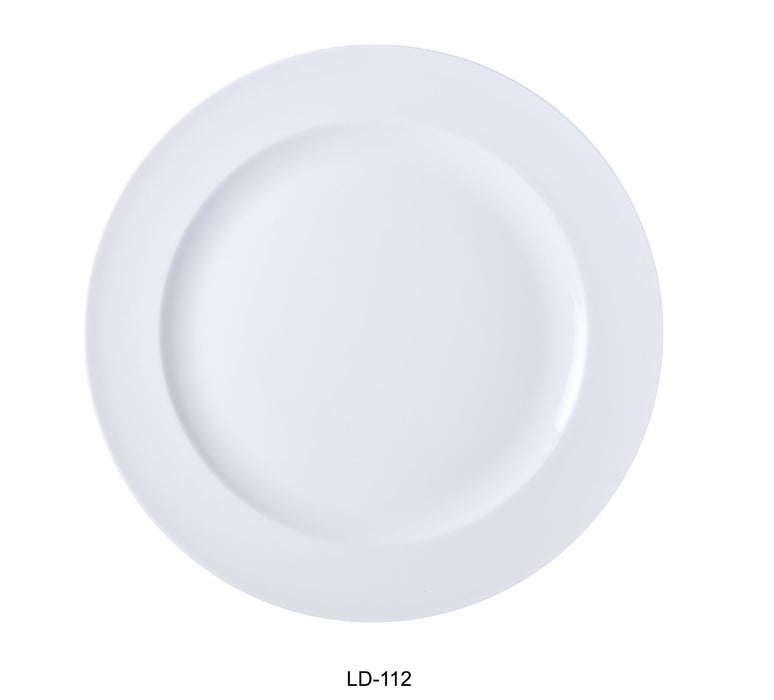 Yanco LD-112 London Dinner Plate, 12.5″ Diameter, China, Bone White, Pack of 12