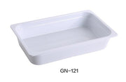 Yanco GN - 121 GN PAN 20.75"L X 12.75"W X 4"H PAN, 8 Liter, White, Melamine, Pack of 3