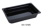 Yanco GN - 121BK GN PAN 20.75" L X 12.75" W X 4" H PAN, 8 Liter, Black, Melamine, Pack of 3