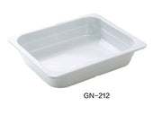 Yanco GN - 212 GN PAN 12.75"L X 10.375"W X 2.5"H PAN, 2.3 Liter, White, Melamine, Pack of 6