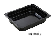 Yanco GN - 212BK GN PAN 12.75" L X 10.375" W X 2.5" H PAN, 2.3 Liter, Black, Melamine, Pack of 6