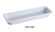 Yanco GN - 420 GN PAN 20.75" X 6.375" X 2.5" PAN, 3 Liter, White, Melamine, Pack of 3