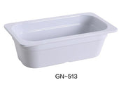 Yanco GN - 513 GN PAN 12.75" X 7" X 4" PAN, 2.3 Liter, White, Melamine, Pack of 6