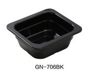 Yanco GN - 706BK GN PAN 7" x 6.375" x 2.5" PAN, 26 OZ, Black, Melamine, Pack of 6