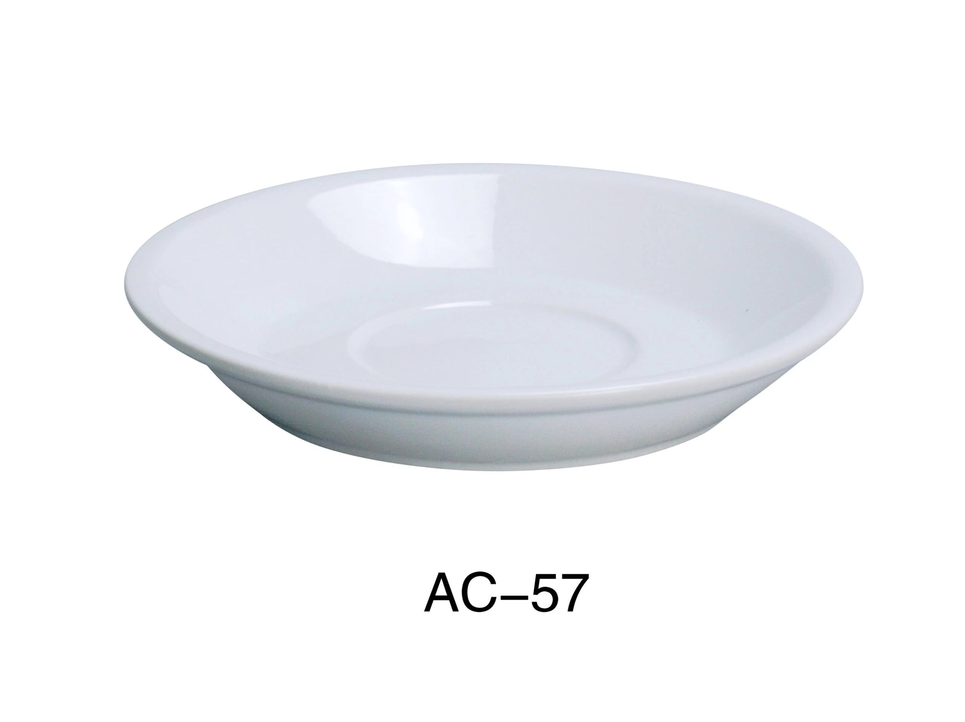 Yanco AC - 57 ABCO Saucer for AC - 56, 6.875"‚ Diameter, China, Super White, Pack of 36