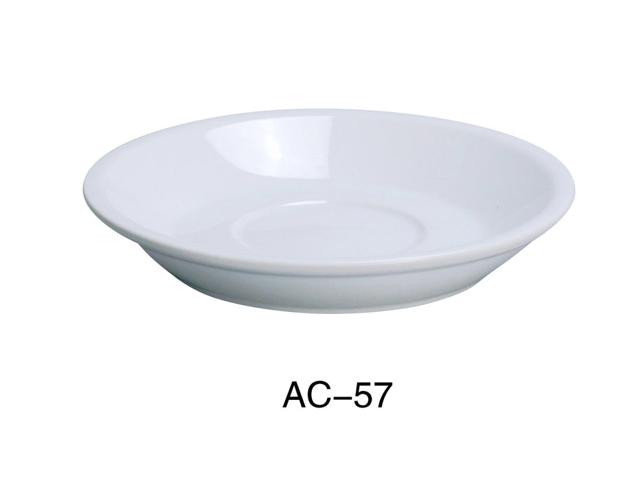 Yanco AC-57 ABCO Saucer for AC-56, 6.875″ Diameter, China, Super White, Pack of 36