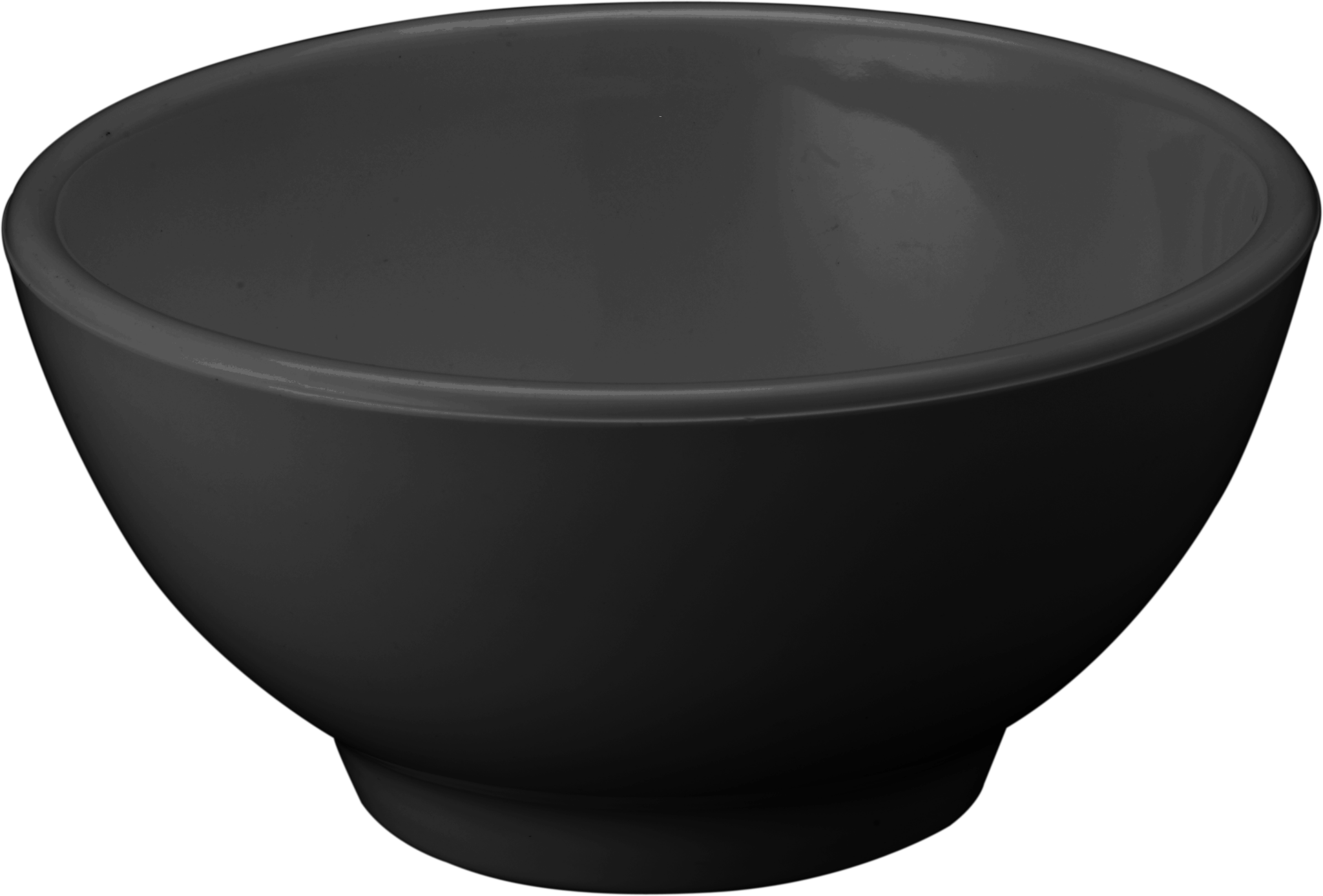 Melamine Round Bowl 8 inch, 54 Oz./ 1.6 Qts., Black, Pack of 6