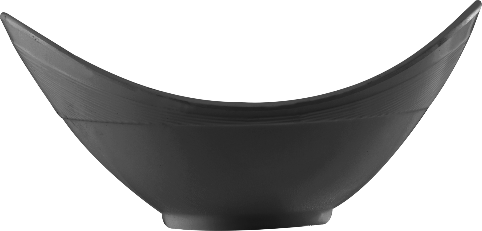Melamine Ellipse Serving Bowl, Black, Pack of 6, 20 Oz.