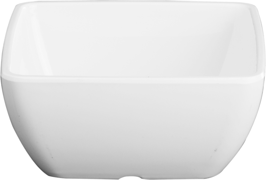 Melamine Square Bowl 10 inch, 5 Qts./160 Oz. White, Pack of 3