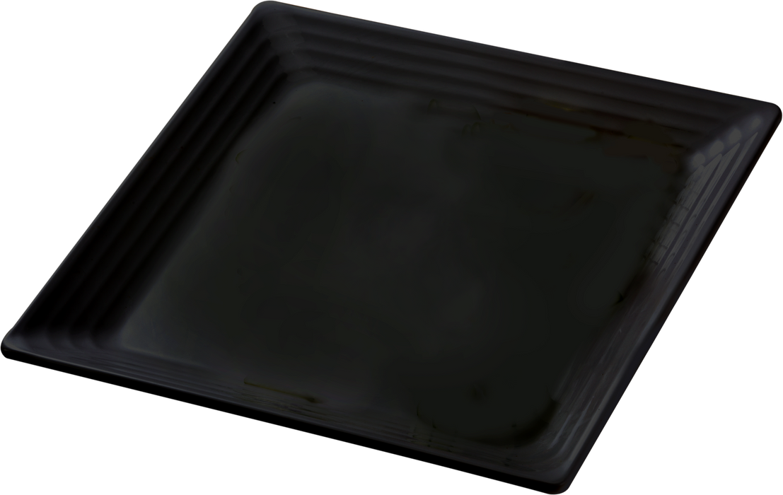 Melamine Square Platter 12 inch x 12 inch Black, Pack of 6, Serving Platter