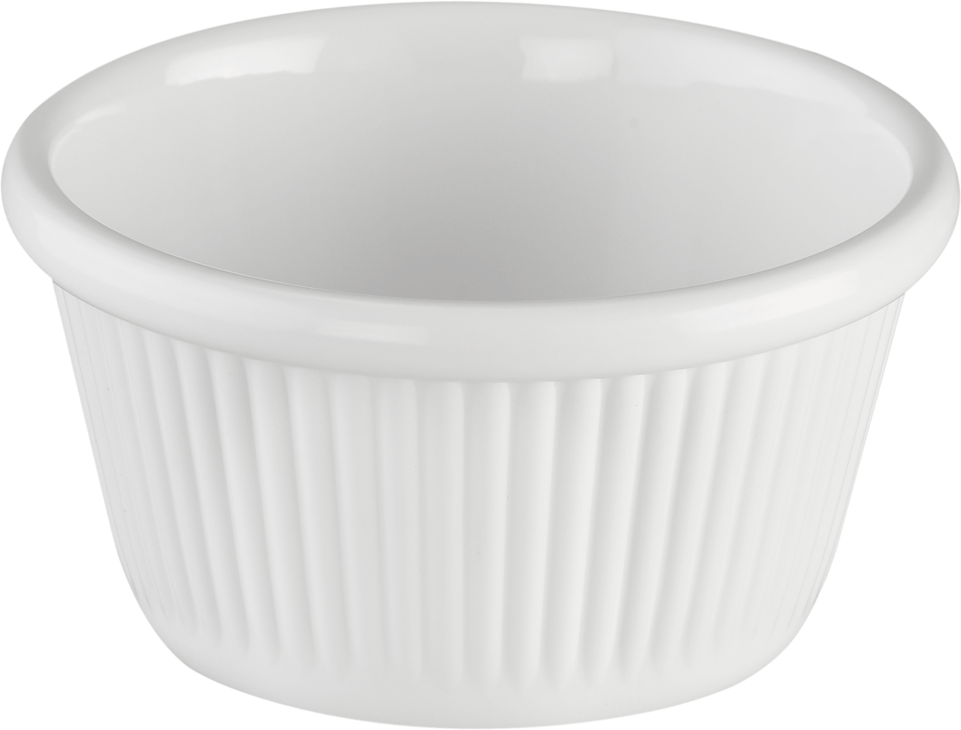 Melamine Ramekin Ribbed 3 Oz. White, Pack of 48