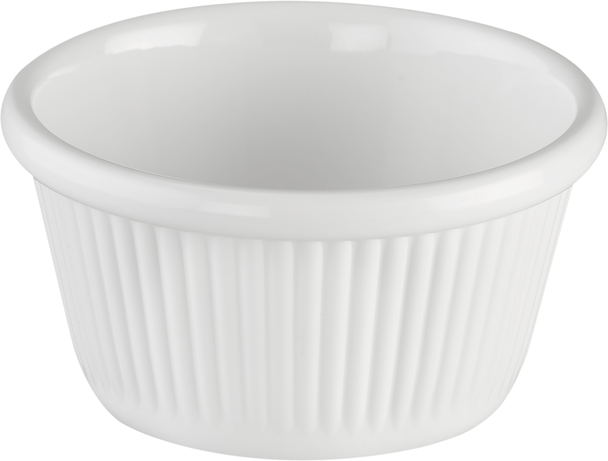 Melamine Ramekin Ribbed 3 Oz. White, Pack of 48
