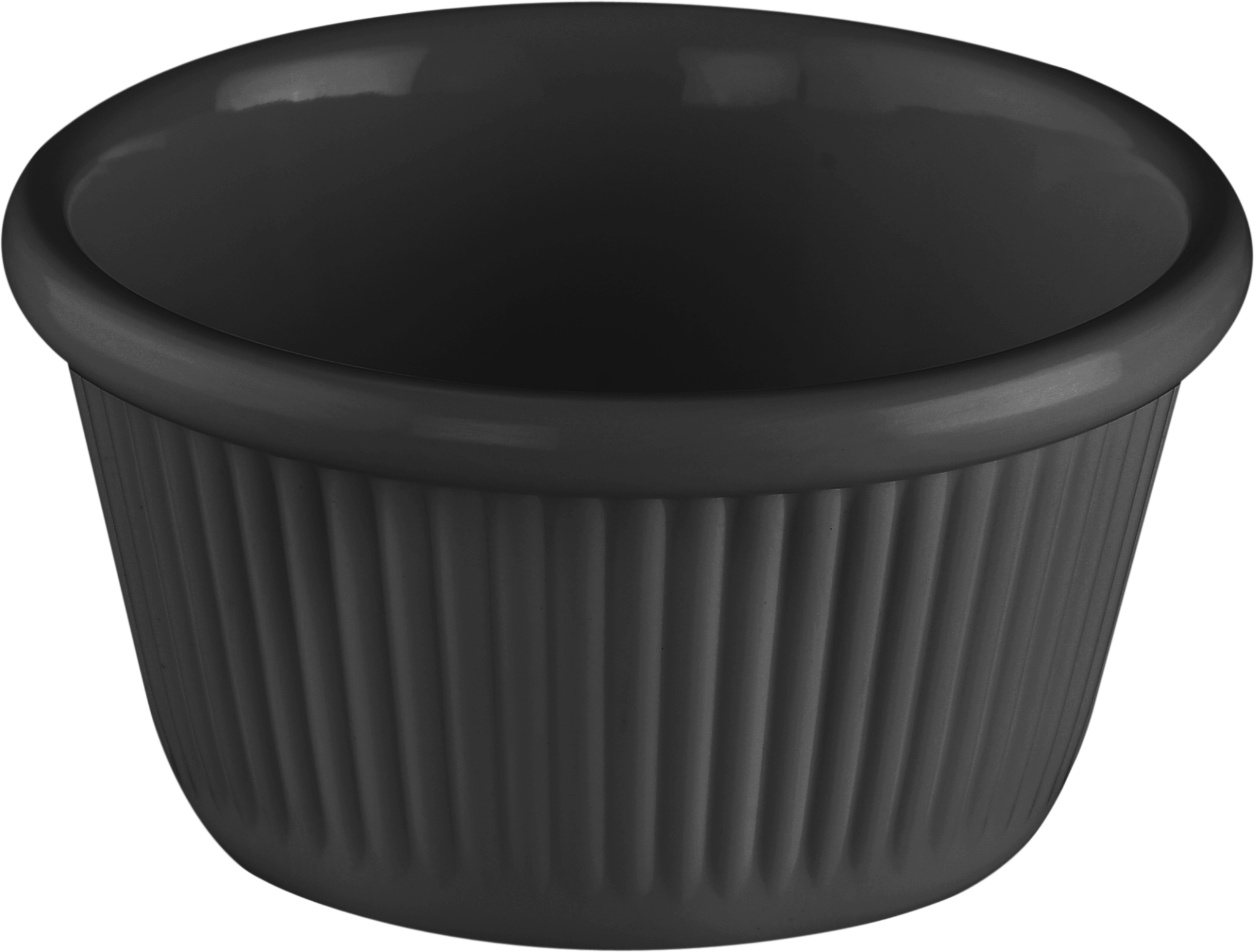Melamine Ramekin Ribbed 5 Oz. Black, Pack of 48