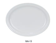 Yanco MA - 13 Mayor 11.25"‚ Narrow Rim Platter, Chinaware, Super White Color, Pack of 12