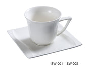 Yanco SW - 001 Sea Wave Coffee/Tea Cup, 7 oz, 3.5"‚ Diameter, China, Bone White, Pack of 36