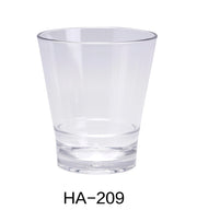 Yanco HA - 209 Hawaii 3.25"‚ ROCKS 9 OZ, 3.75"‚ Height, Plastic, Clear Color, Pack of 24