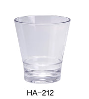 Yanco HA - 212 Hawaii 3.5"‚ ROCKS 12 OZ, 4"‚ Height, Plastic, Clear Color, Pack of 24