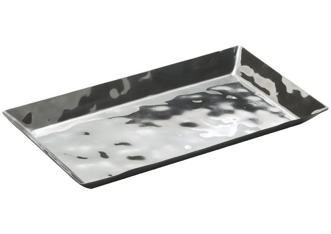 WINCO HPO - 14 inch 18/8 Stainless Steel Rectangular Display /Serving Tray