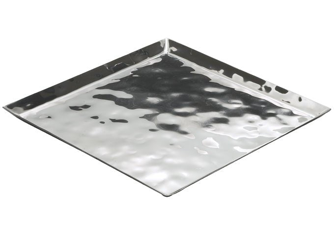 Winco HPS - 12 18/8 Stainless Steel Square Display / Serving Tray