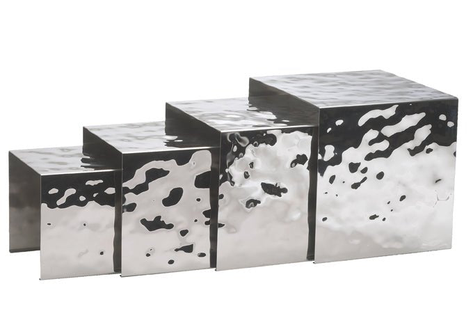 Winco HRS - 4 18/8 Stainless Steel 4 - Piece Set Nesting Display Risers