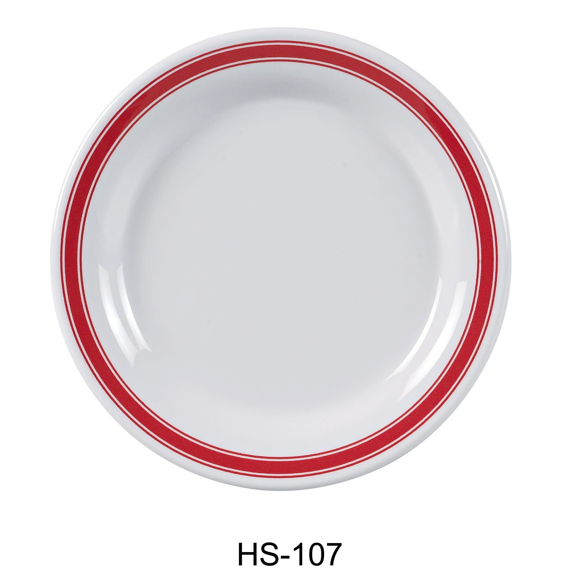 Yanco HS - 107 Houston Round Plate, 7.25" Diameter, Melamine, Pack of 48