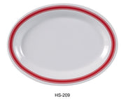 Yanco HS - 209 Houston Oval Platter, 9.5" Length, 7.25" Width, Melamine, Pack of 24