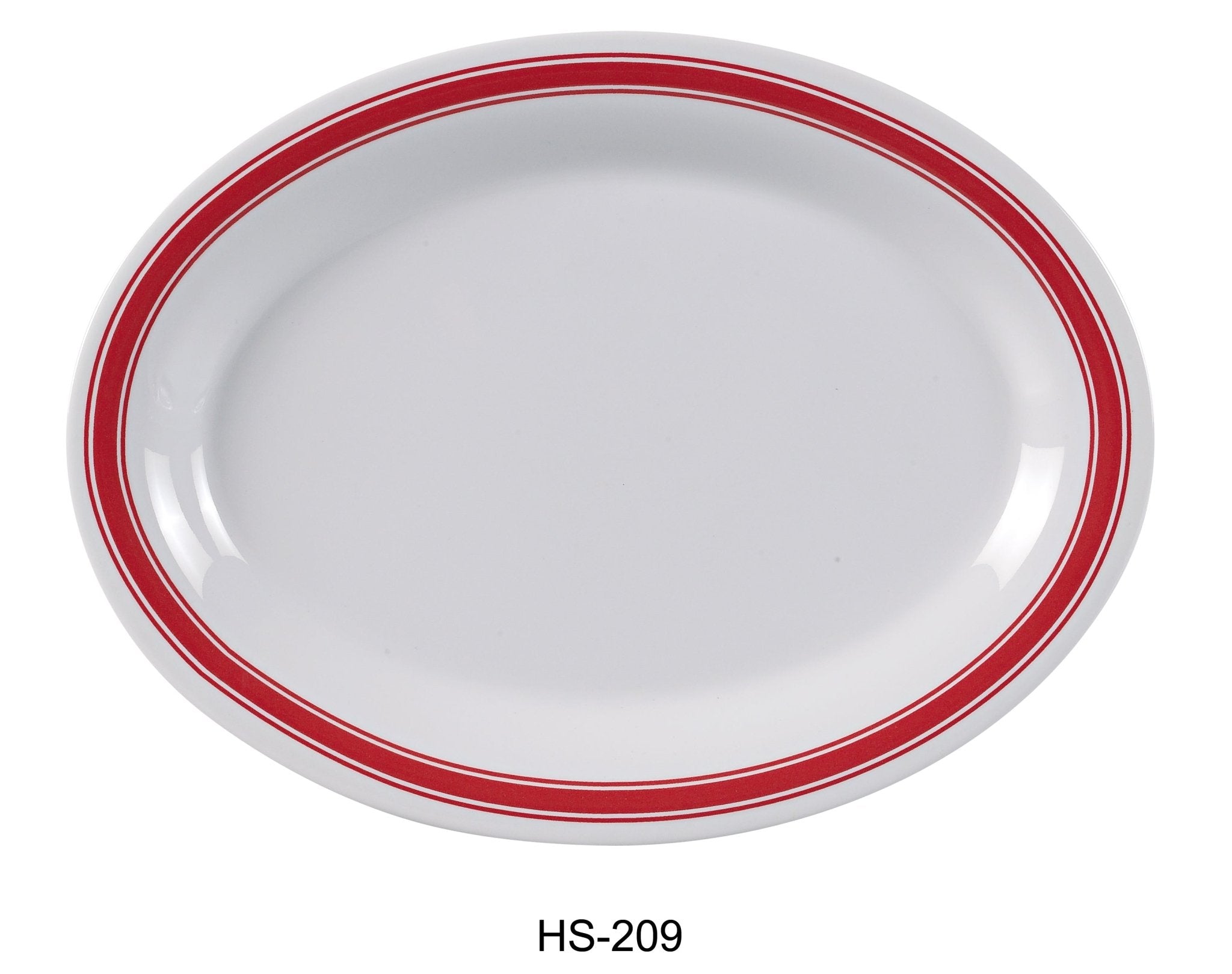 Yanco HS - 209 Houston Oval Platter, 9.5" Length, 7.25" Width, Melamine, Pack of 24
