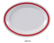 Yanco HS - 212 Houston Oval Platter, 12" Length, 9" Width, Melamine, Pack of 12