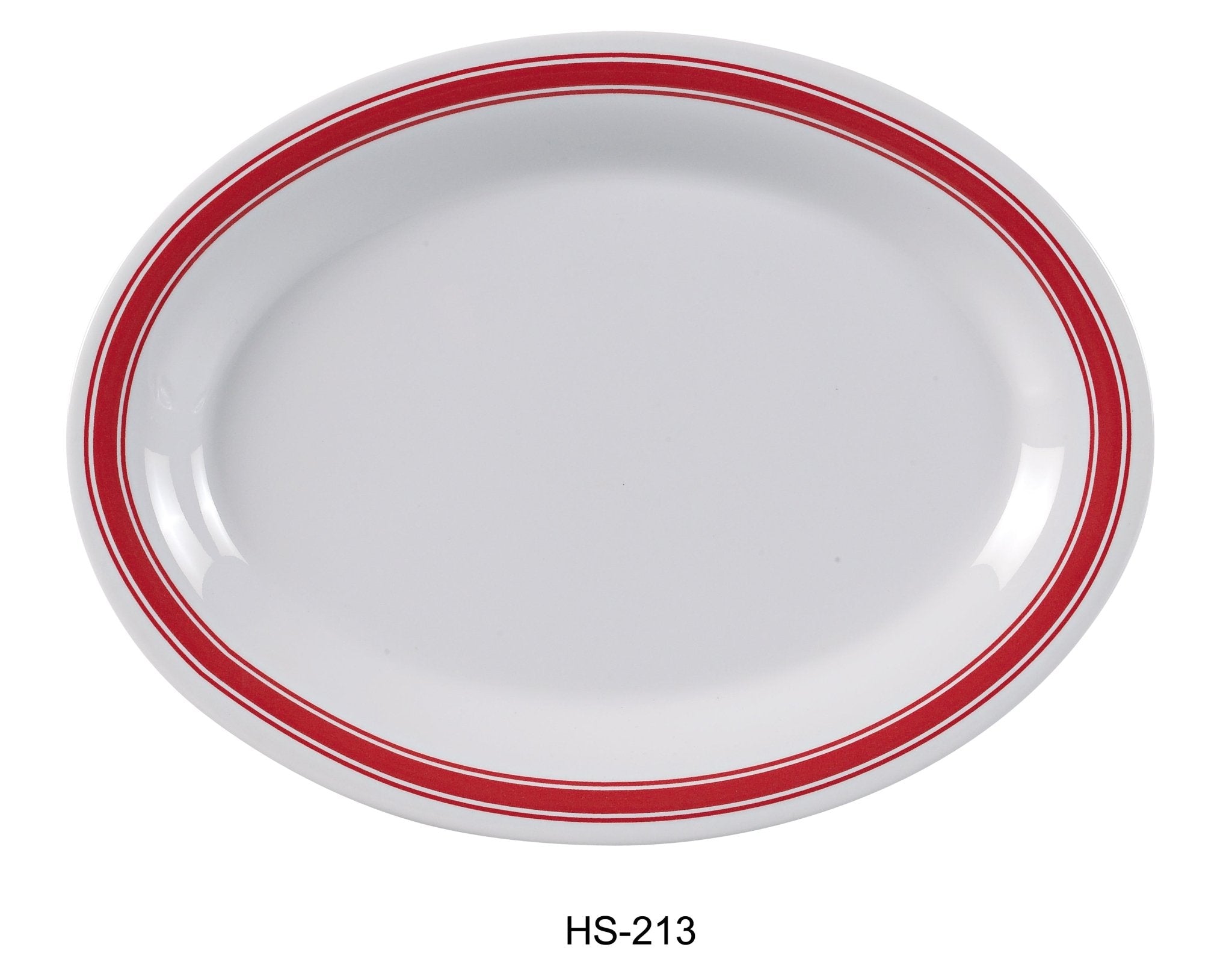 Yanco HS - 213 Houston Oval Platter, 13.5" Length, 10.5" Width, Melamine, Pack of 12