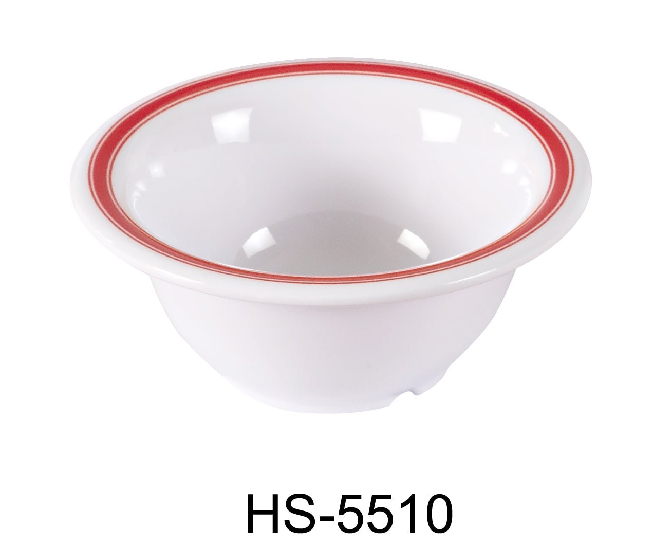 Yanco HS - 5510 Houston Soup Bowl, 10 oz Capacity, 3" Height, 5.375" Diameter, Melamine, Pack of 48