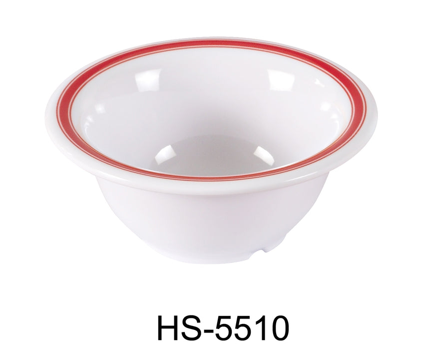 Yanco HS-5510 Houston Soup Bowl, 10 oz Capacity, 3" Height, 5.375" Diameter, Melamine, Pack of 48