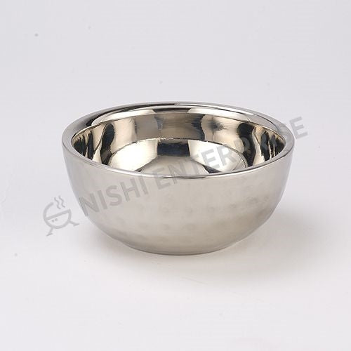 Hammered Stainless Steel Katori serving bowls- 3.5 Inches - 4 Oz.