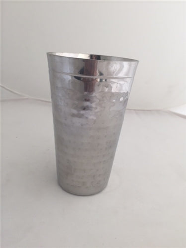 Hammered Stainless Steel Lassi Glass - 22 Oz.