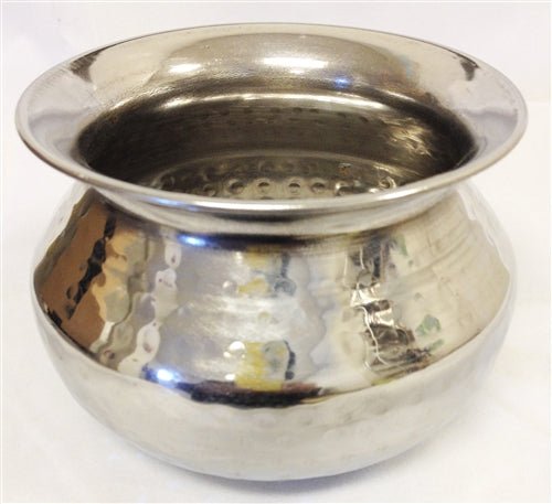 Hammered Stainless Steel Dal Dish 14 Oz. (414 ml)
