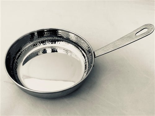 Serving ware Hammered Stainless Steel Mini Fry Pan # 2 - 20 oz.