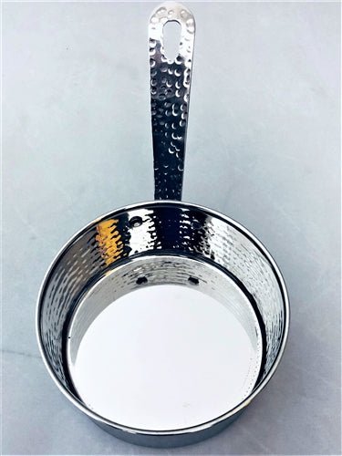 Serving ware Hammered Stainless Steel Mini Fry Pan # 1 - 12 oz.
