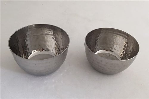 Stainless Steel Hammered Katori Bowl 6 oz