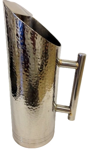 Stainless Steel Hammered Tower Water Pitcher - Large