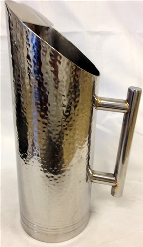 Stainless Steel Hammered Tower Water Pitcher-Large