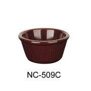 Yanco NC - 509C Fluted Ramekin, 2 oz Capacity, 1.375" Height, 3" Diameter, Melamine, Chocolate Color, Pack of 72