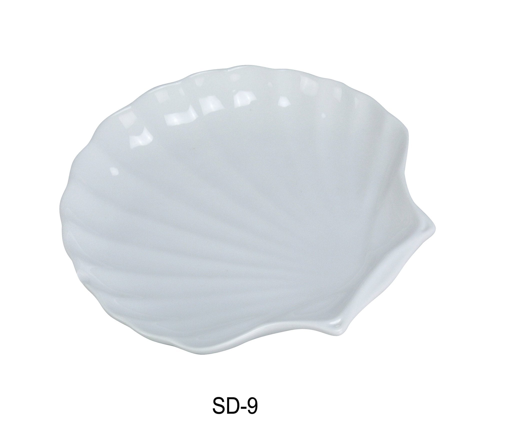 Yanco SD - 9 Shell Dish, 9.5"‚ Diameter, China, Super White, Pack of 12