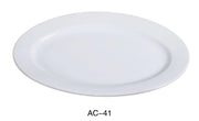 Yanco AC - 41 ABCO Platter, 13.75"‚ Length x 10"‚ Width, China, Super White Color, Pack of 12